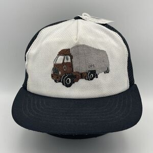 Vintage UPS Stitched Semi Truck Hat Cap Snapback Mesh Trucker Logo 90s USA - NWT